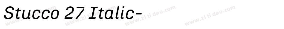 Stucco 27 Italic字体转换